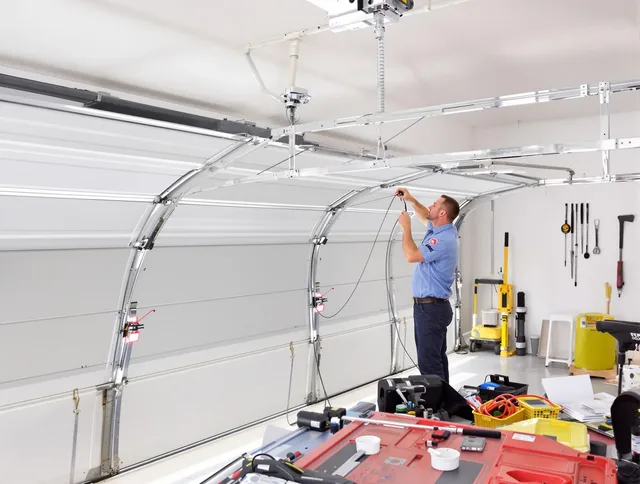Garage door cable repair service by Kent Garage Door Repair in Kent