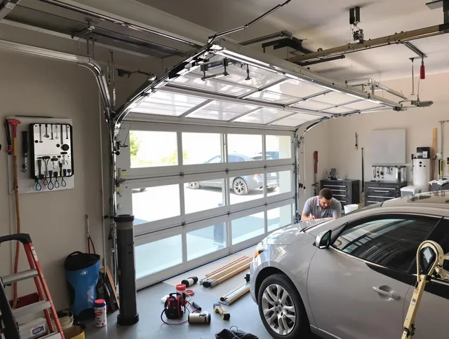 Garage door noise reduction service by Kent Garage Door Repair in Kent