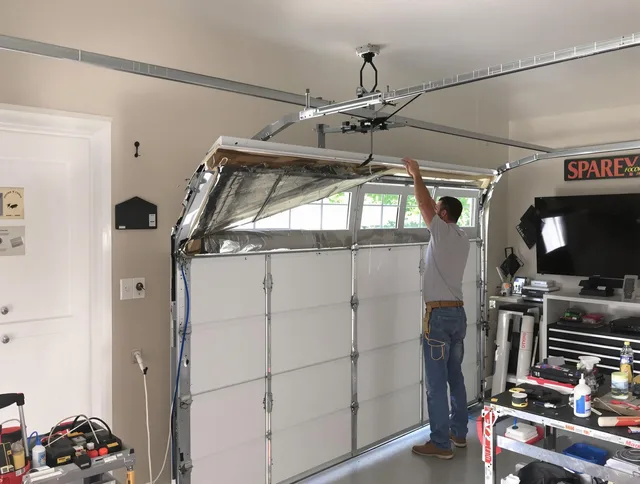 Garage door section replacement by Kent Garage Door Repair in Kent